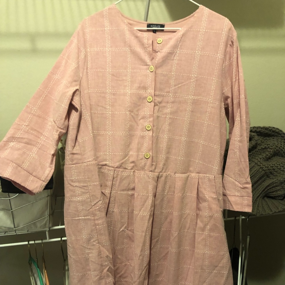 Roolee pink plaid dress